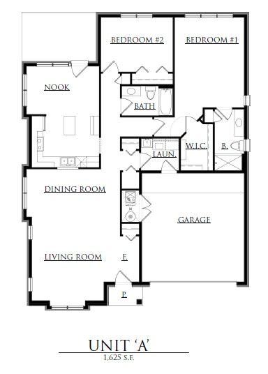 unit a cottage floorplan
