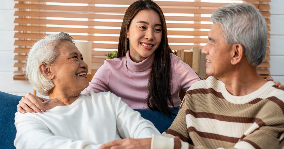 senior happy in senior care